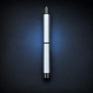 Brushed-silver 3D-printed plastic Convipen and Gansulin cover with black cap and clip
