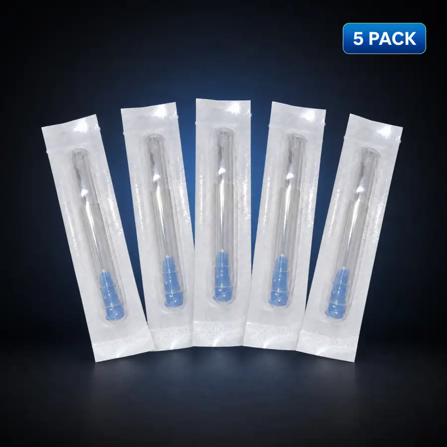 23G X 1.5" Luer Lock Needle 5 Pack 1 Five individually packaged 23G x 1.5-inch luer-lock needles